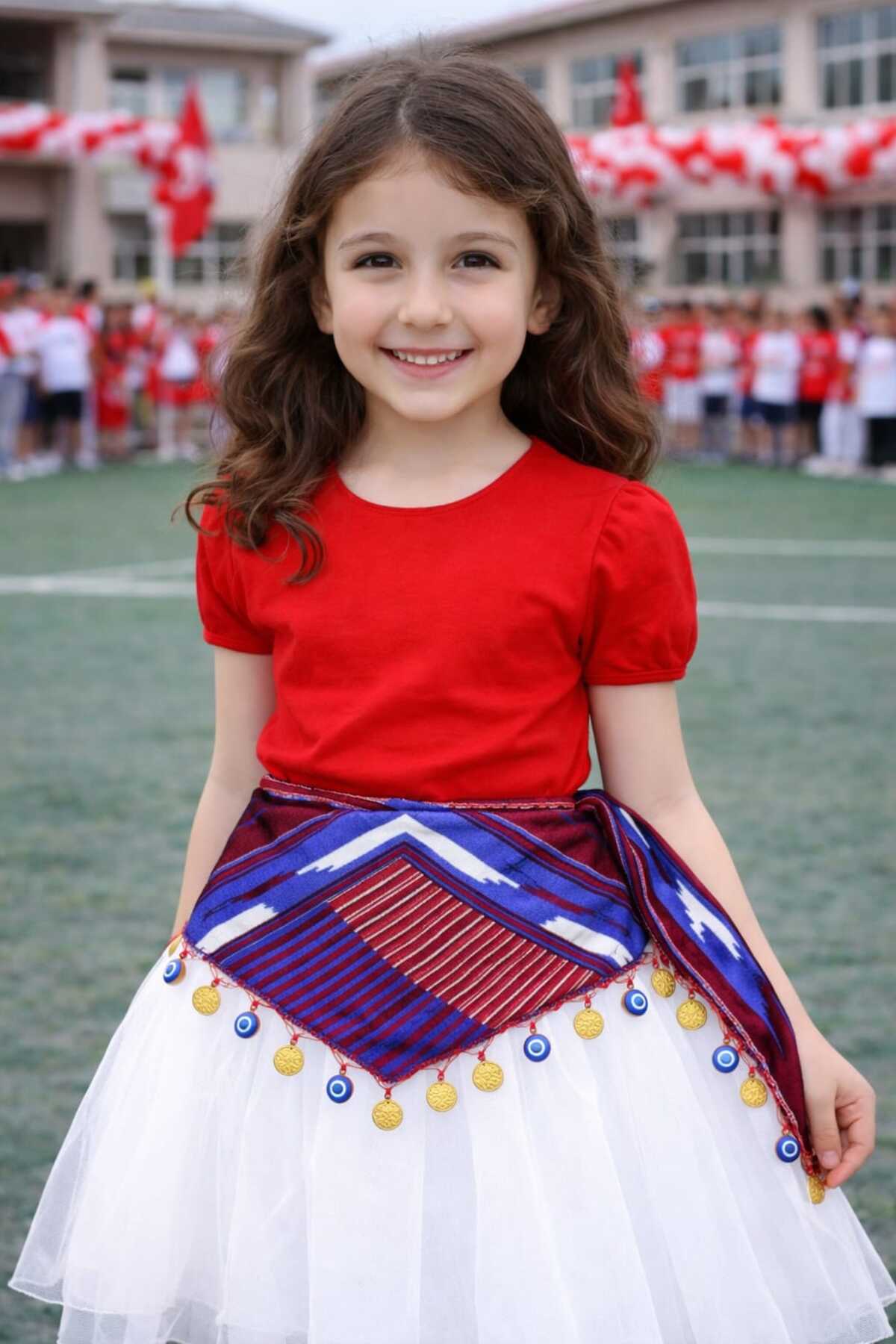 Girl Show Waistband, Triangle Writing, School Show Folklore Waistband, Girl Scarf, Kesan