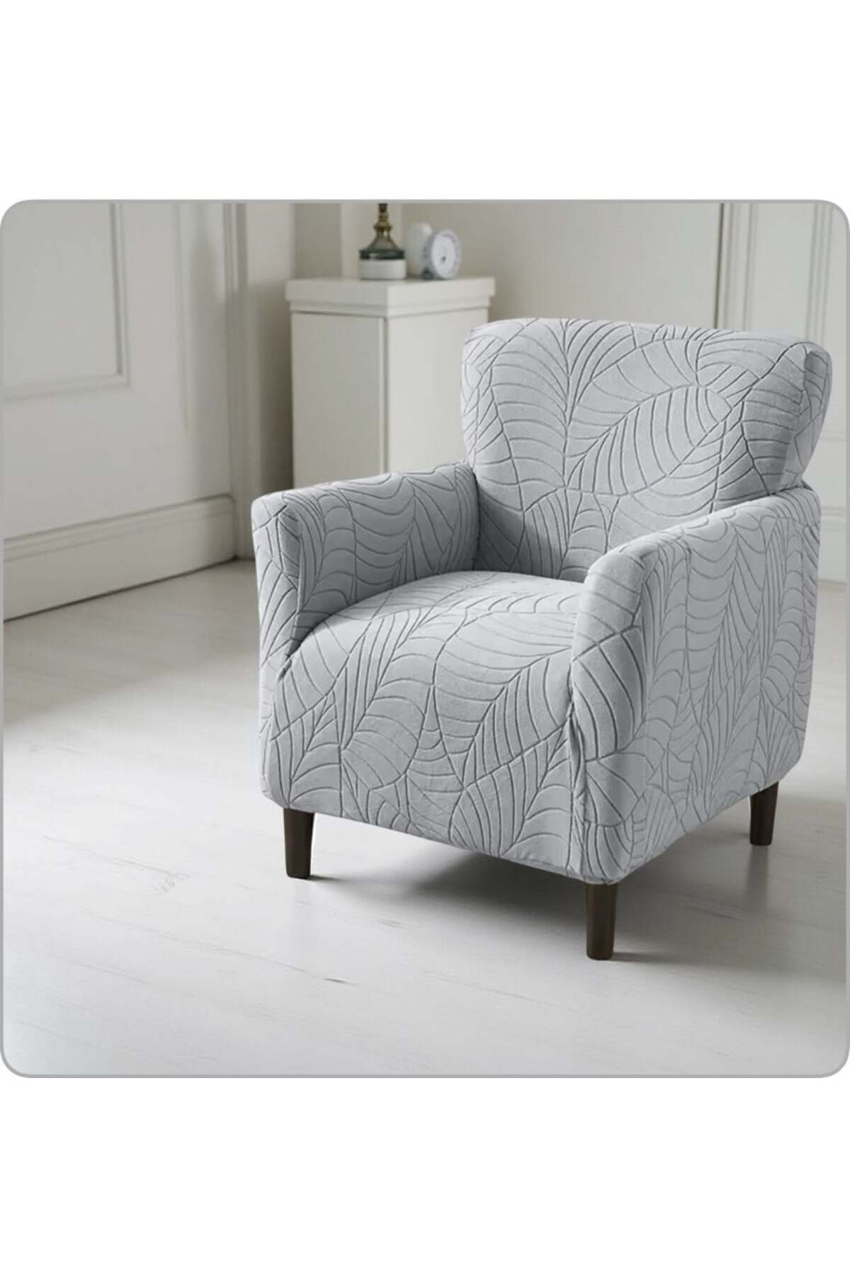 leaf pattern Elasticated single Seat Cover Anti-Slip Flexible and Washable Seat Cover armchair