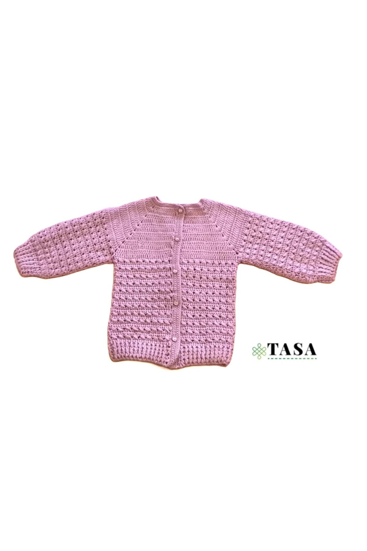 TASA Kız Bebek Pembe Hırka Handmade fotoğrafı 4 (önizleme)