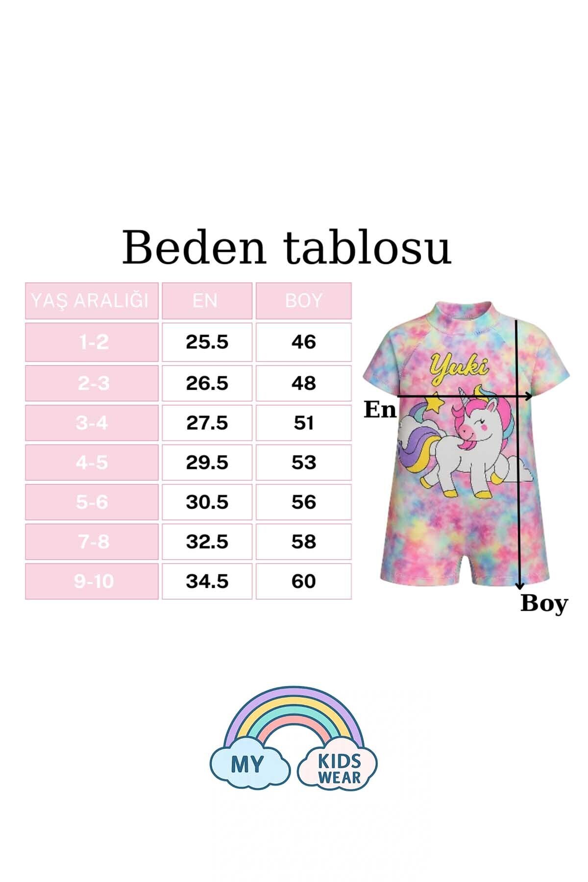 My Kids Wear Çocuk Desenli Mayo Takımı - UV Korumalı Bone ve Güneş Gözlüğü Hediyeli 2'li Set 12683 fotoğrafı 3 (önizleme)