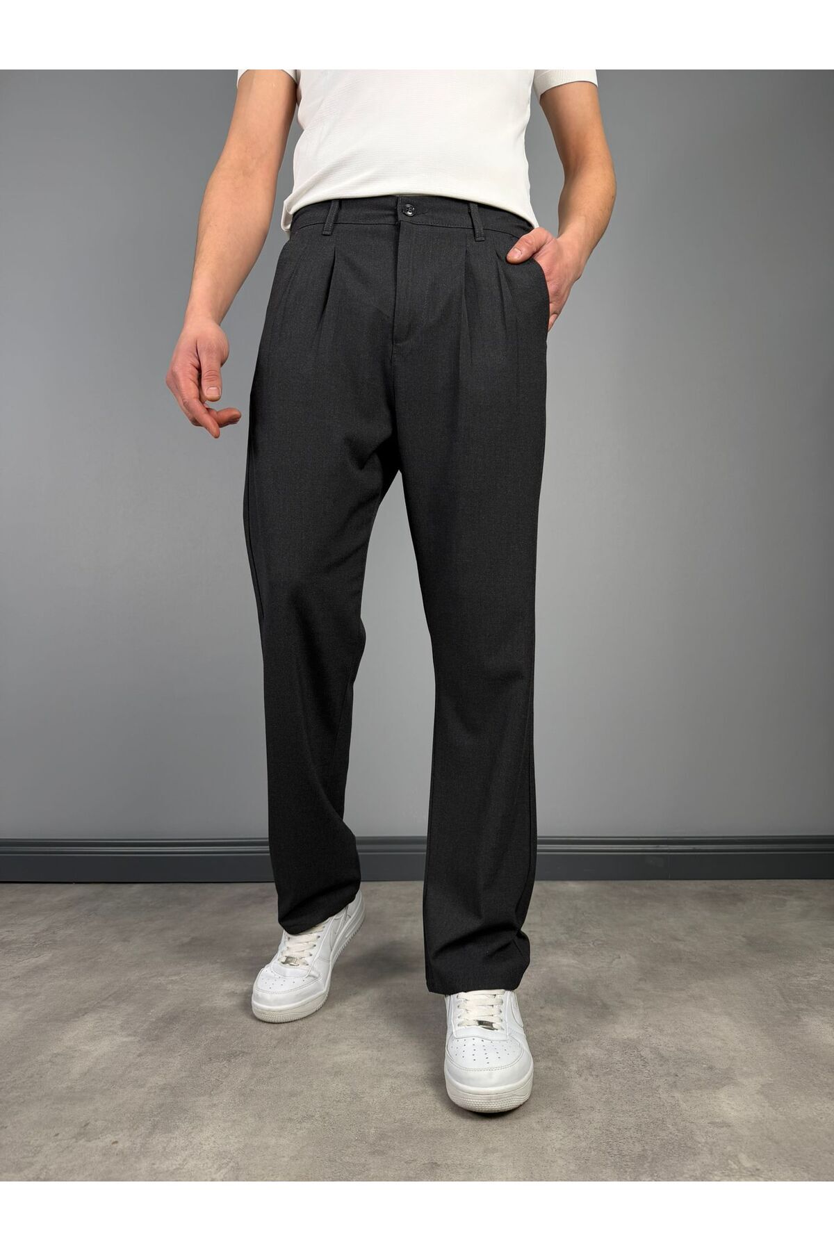 GİYİM ERKEK ALT PANTALON BAGGY KUMAŞ — مشکی BGY00026005