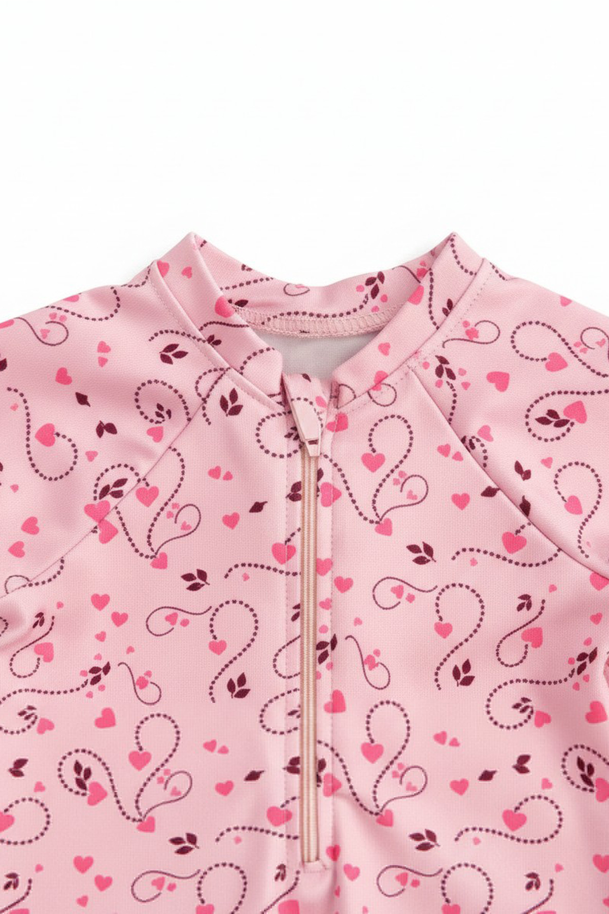 Minipodyum Kız Bebek Yüzücü Mayosu Uzun Kollu Desenli fotoğrafı 3 (önizleme)