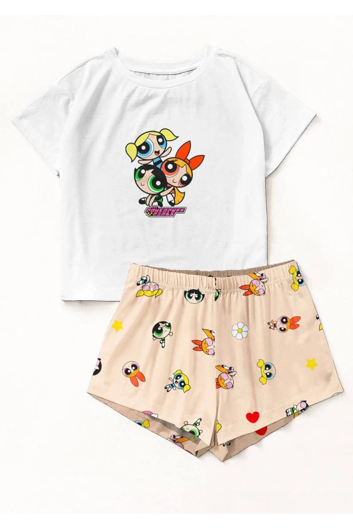 Silona Homewear Σετ πιτζάμες σορτς Zezex Powerpuff Supersoft