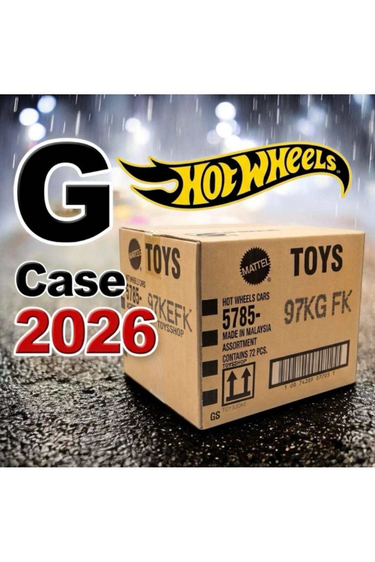 HOT WHEELS 2026 G Koli 72'li Kapalı Koli Fabrika Bantlı Diecast