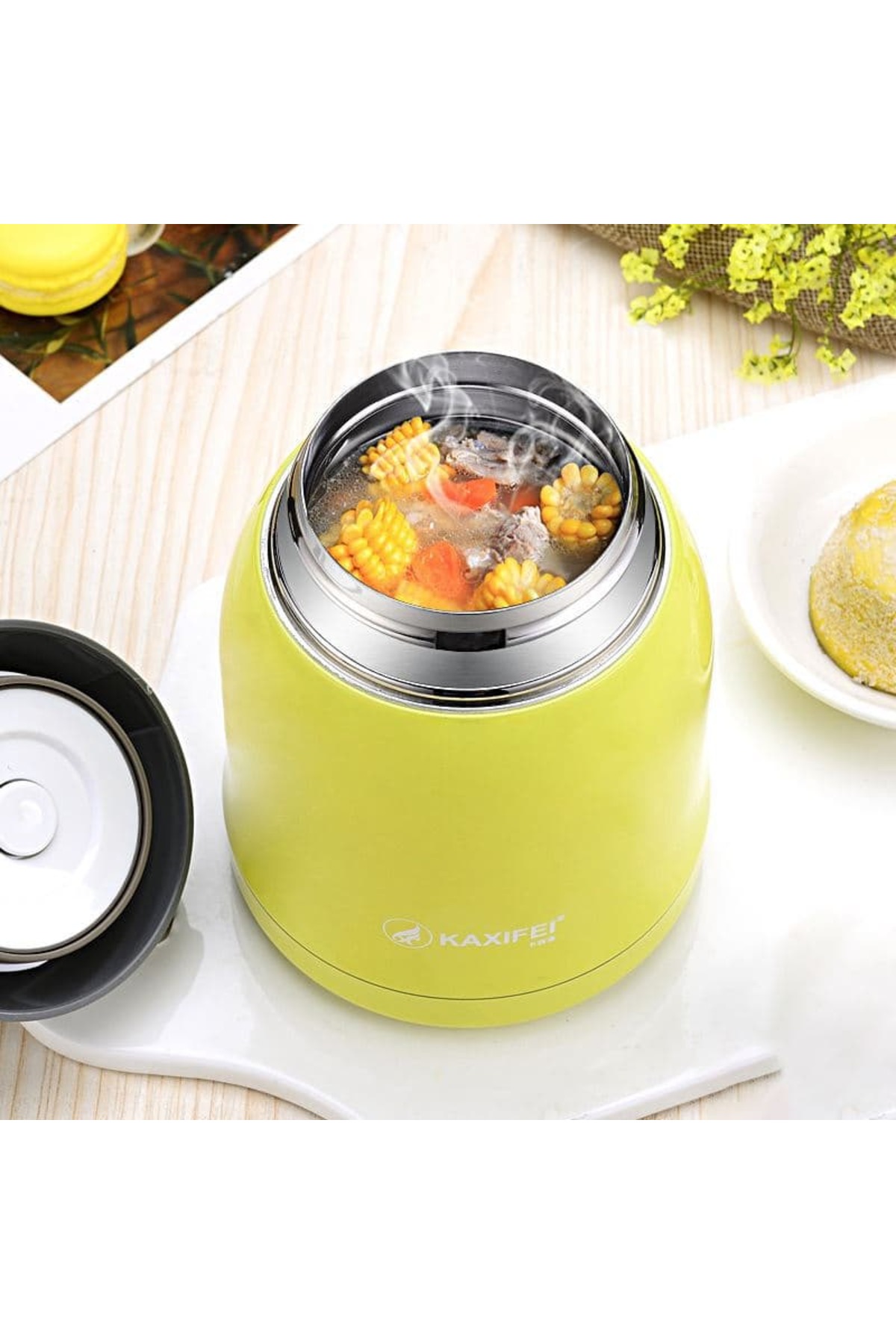 bentopia Paslanmaz Çelik Yemek Termosu - 600 ml- Bebek Mama Saklama Termosu fotoğrafı 2 (önizleme)