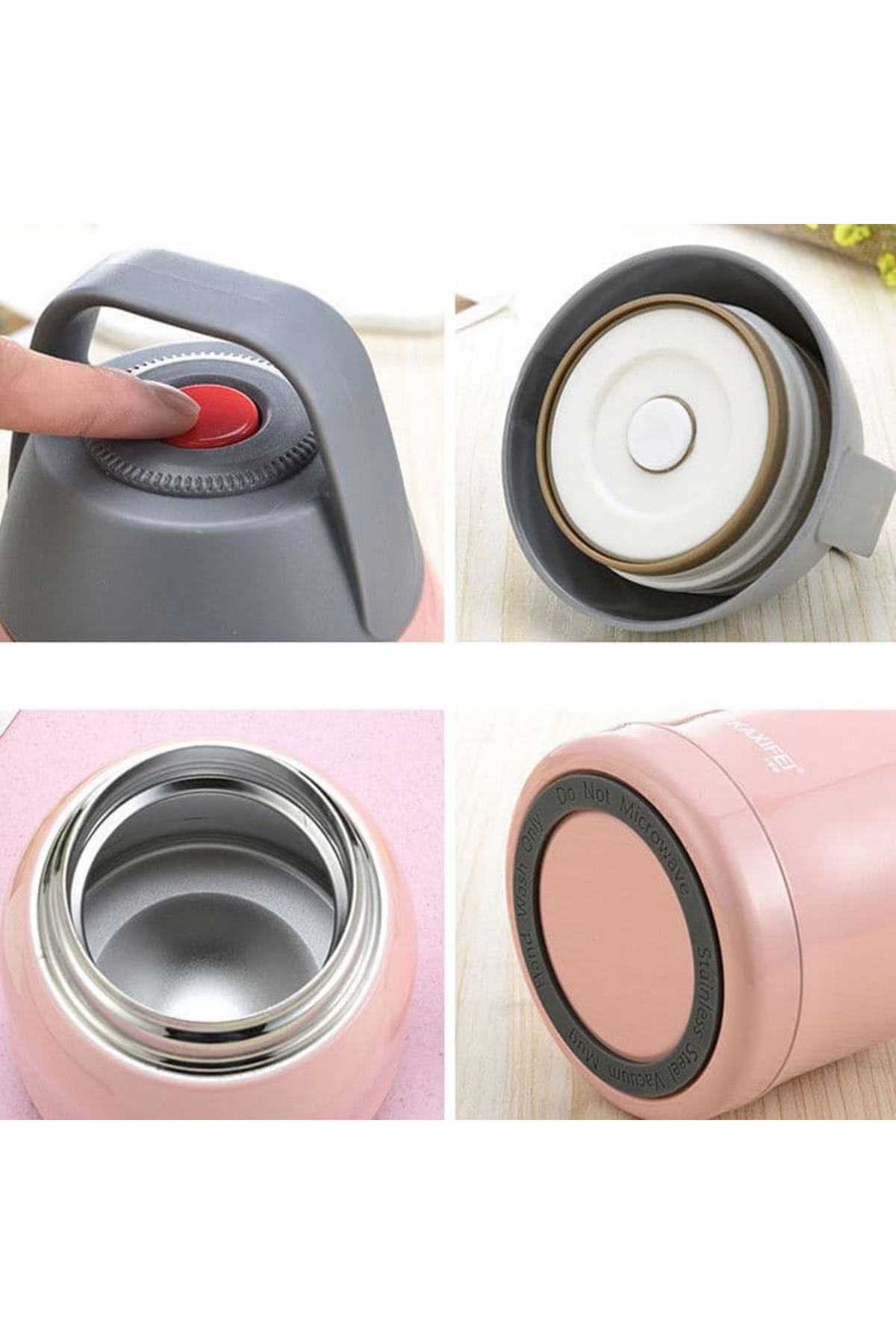 bentopia Paslanmaz Çelik Yemek Termosu - 600 ml- Bebek Mama Saklama Termosu fotoğrafı 3 (önizleme)