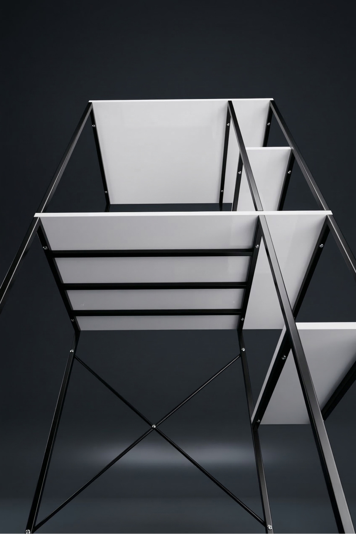 Çamaşır Makinesi Dolabı Yan Raflı Dolap Metal Banyo Organizer Çok Katlı Düzenleyici 264 Siyah görsel 5