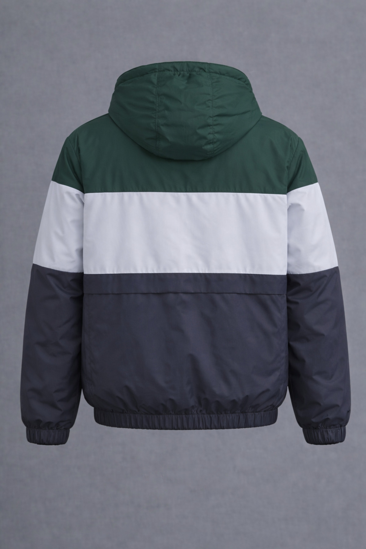 DAMGA JEANS  Erkek Trend Desenli Yeşil Fermuarlı Yağmurluk - Görsel 6