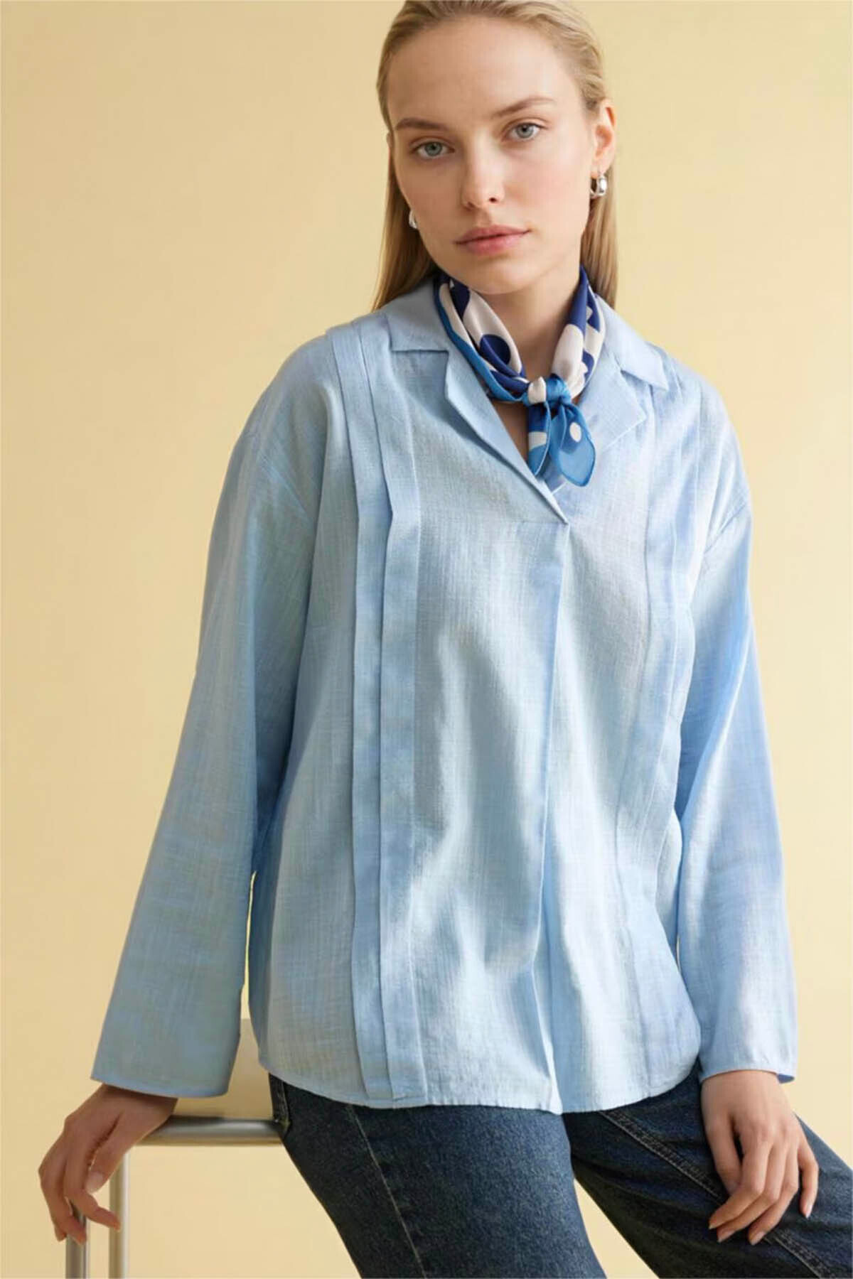 Defacto Relax Fit Long Sleeve Blouse G8785Ax26Sp