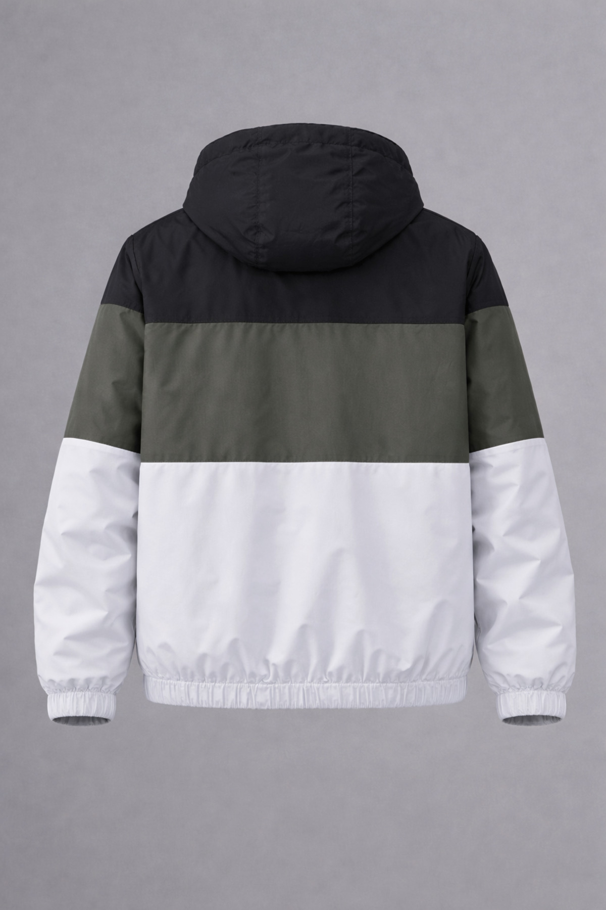 DAMGA JEANS  Erkek Trend Desenli Haki Fermuarlı Yağmurluk - Görsel 6