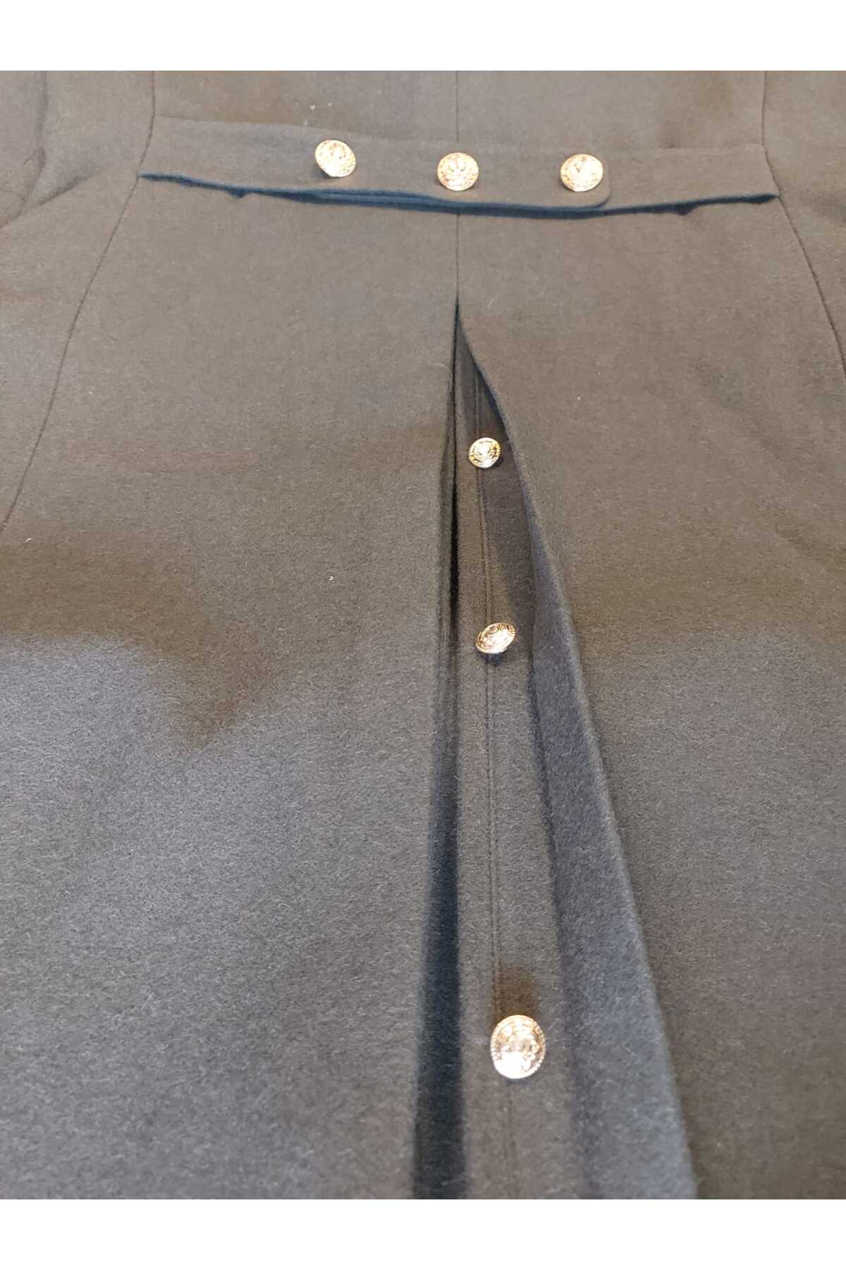 kho military design Türk Ordusu Yün Kaput Sb.(Apoletli) (48-B-D/M-L Beden) Sıfır Ürün (Bel ve Yırtmaç Düğmeli Model) görsel 7