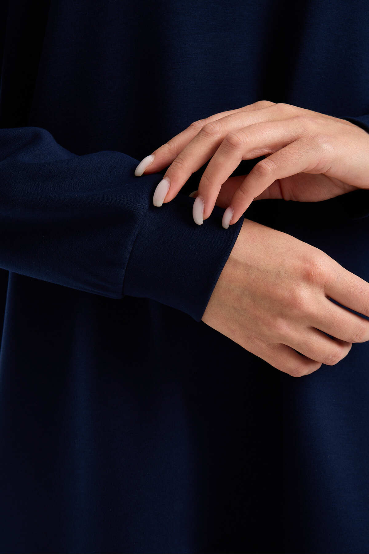 Kadın Premium Modal Kumaş Basic Tunik Takım – Rahat Kesim İkili Tesettür Takım - Lacivert