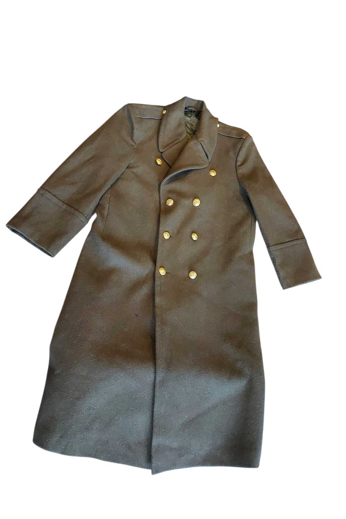 kho military design Türk Ordusu Yün Kaput Sb. (Apoletli) (48-B/ M-L Beden) Sıfır Ürün (Arka Kısmı Düz Model)