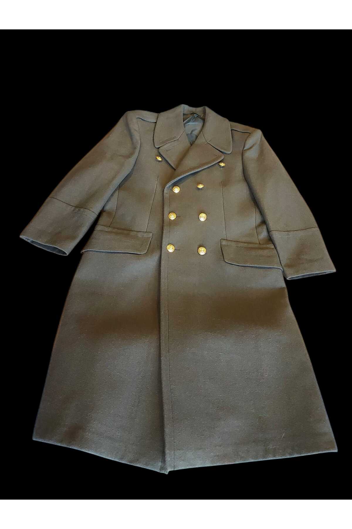 kho military design Türk Ordusu Yün Kaput Sb.(Apoletli) (48-B-D/M-L Beden) Sıfır Ürün (Bel ve Yırtmaç Düğmeli Model)