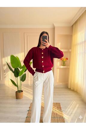 MODA BERRA KALP DÜĞME DETAYLI TREND TRİKO HIRKA