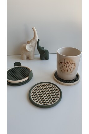 SNN3D Petek Desenli 4’lü Bardak Altlığı Seti (3D Baskı) – Renk Varyantlı