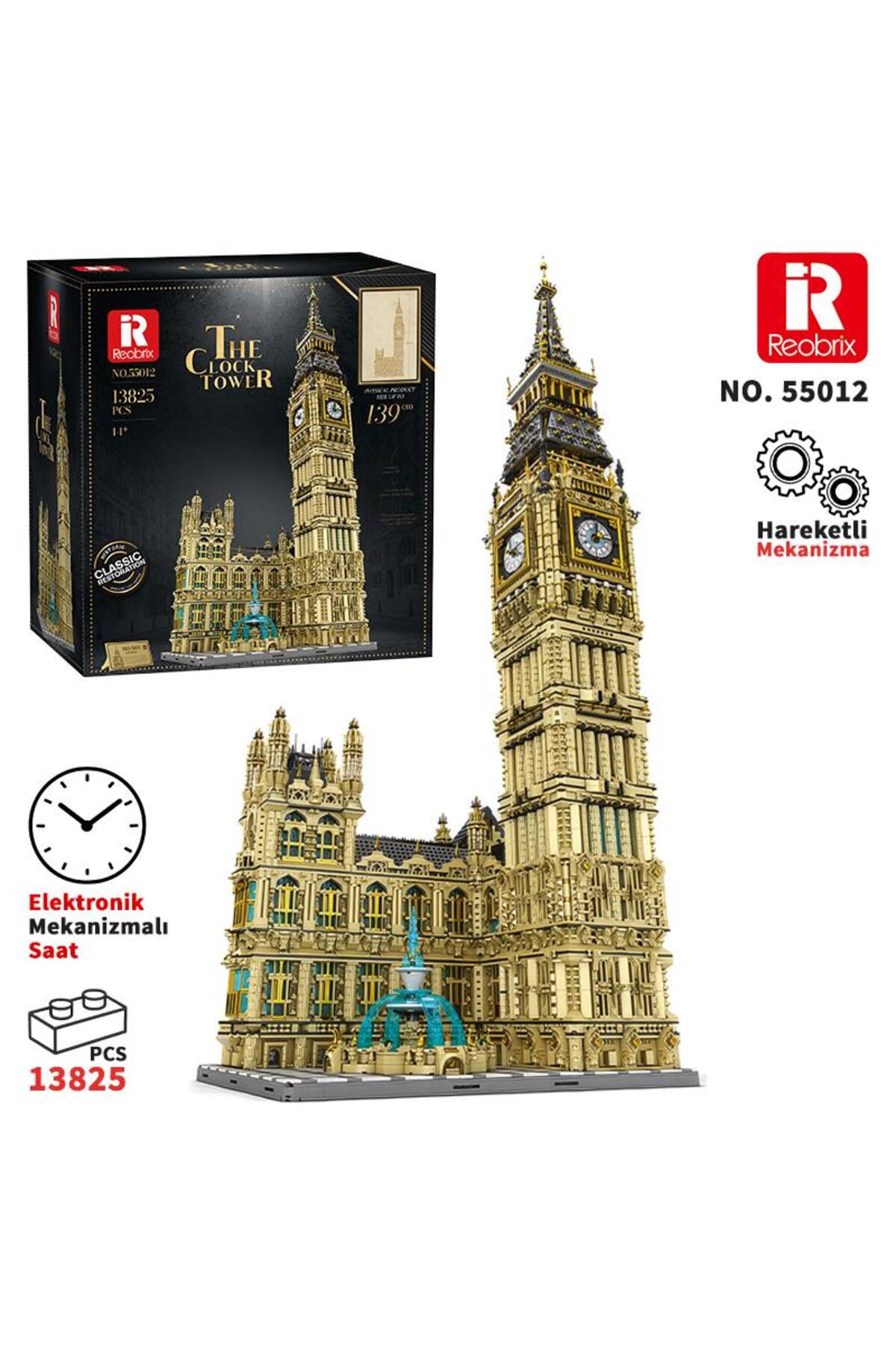 オブジェ REOBRIX 55012 Saat Kulesi Big Ben Yaratıcı Yapı Blok Seti Building