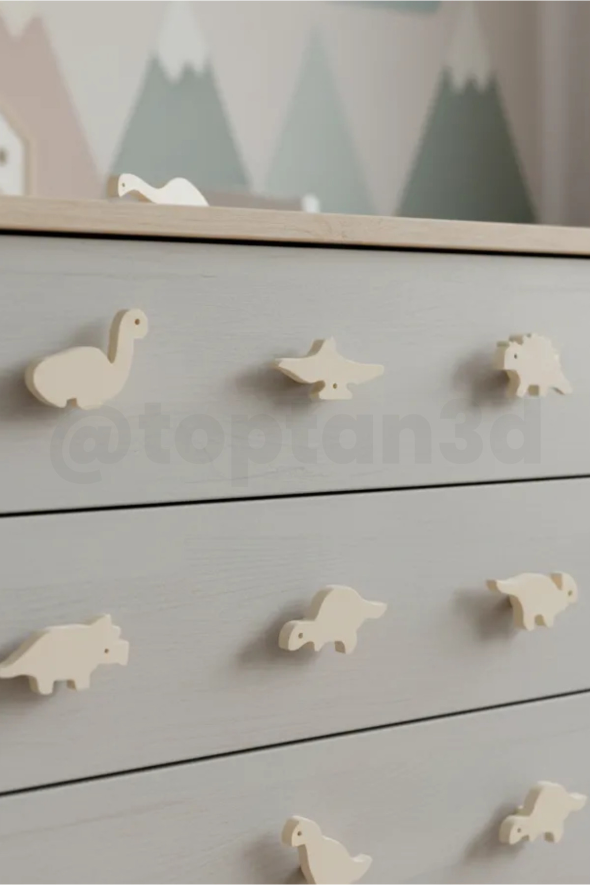Toptan3D Dinozor Mobilya Kulpu - 10'lu Dizonor Seti No6 - Çocuk Odası Dolap Kulpları (1 Adet) fotoğrafı 2 (önizleme)