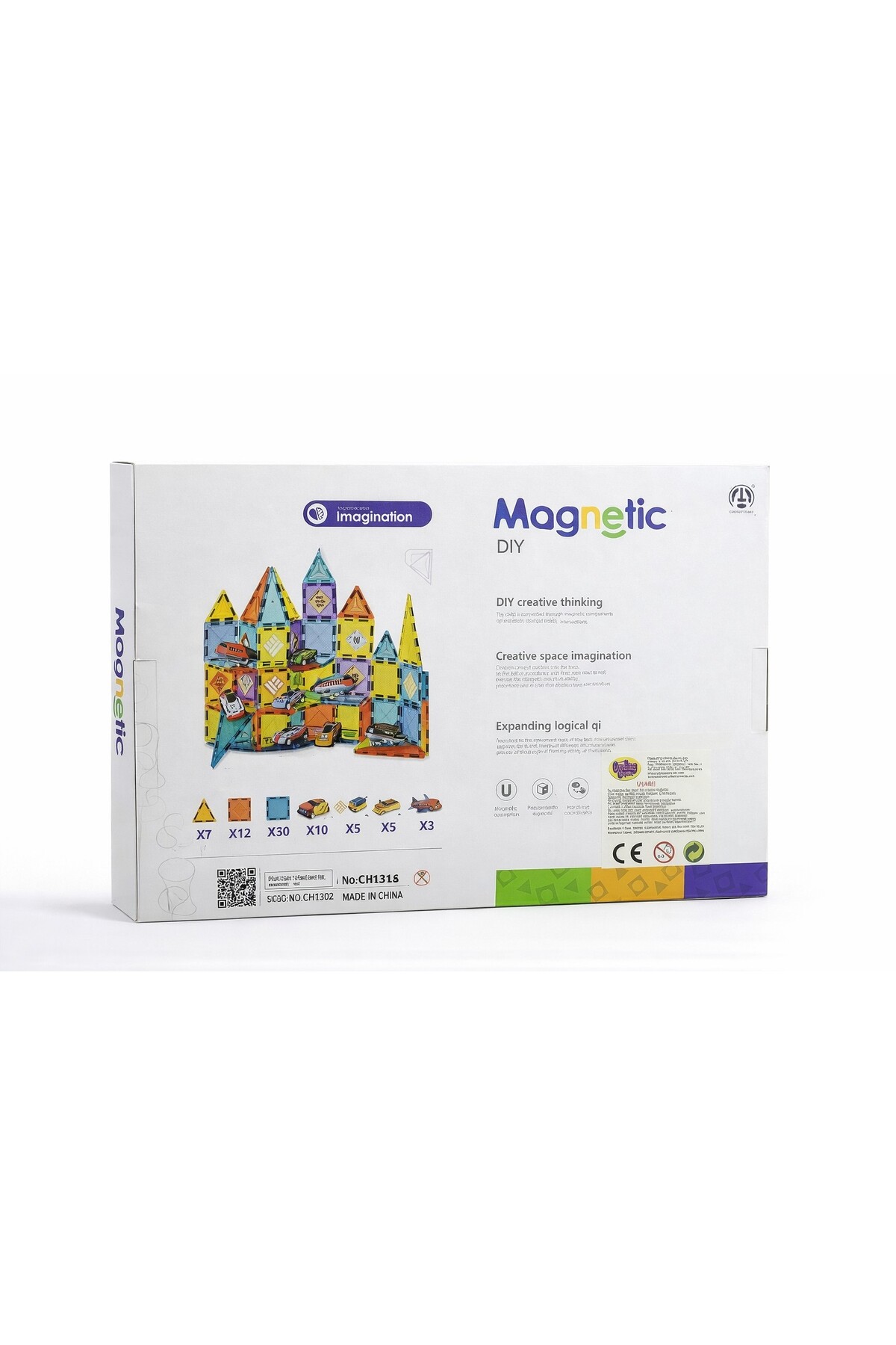 TOYFEST Magnetic 77 Parça Manyetik Yapı Blokları Eğitici Zeka Oyunu Montessori Seti Mini Kare Parça 5.5 CM fotoğrafı 4 (önizleme)