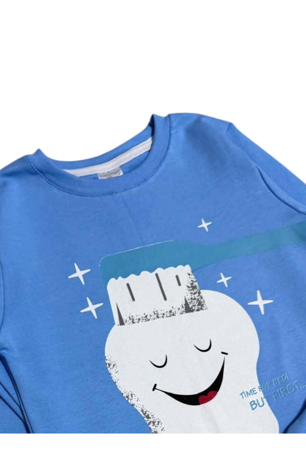 Fil Kids Erkek Çocuk %100 Pamuklu Mavi Renk Diş Ve Fırçası Desenli Uzun Kollu Kışlık İnterlok Pijama Takımı fotoğrafı 2 (önizleme)