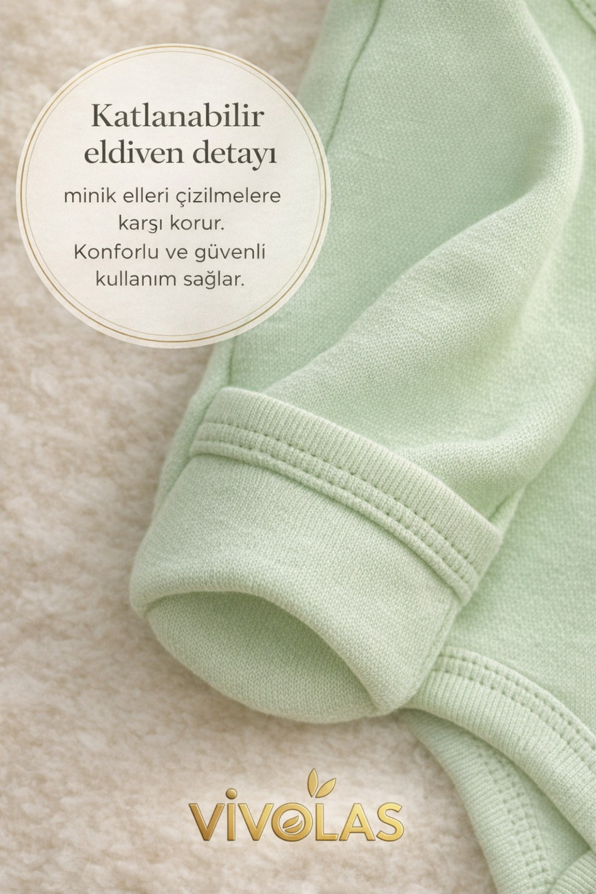 Vivolas 4’lü Yenidoğan Kruvaze Zıbın Seti Kız & Erkek %100 Pamuk Yandan Çıtçıtlı Bebek Body fotoğrafı 7 (önizleme)