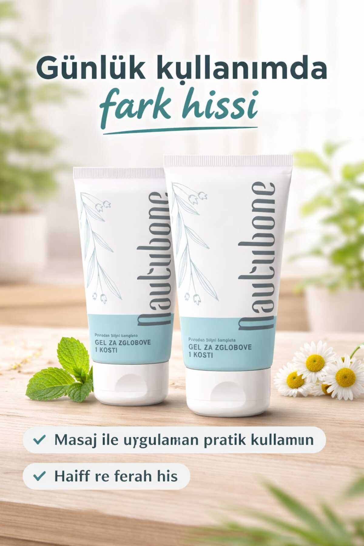 Nautubone Masaj Jeli 100 ml – Günlük Kullanım İçin Ferahlatıcı Bakım Jel 2 li — 65717jnn — تصویر 5 از 6