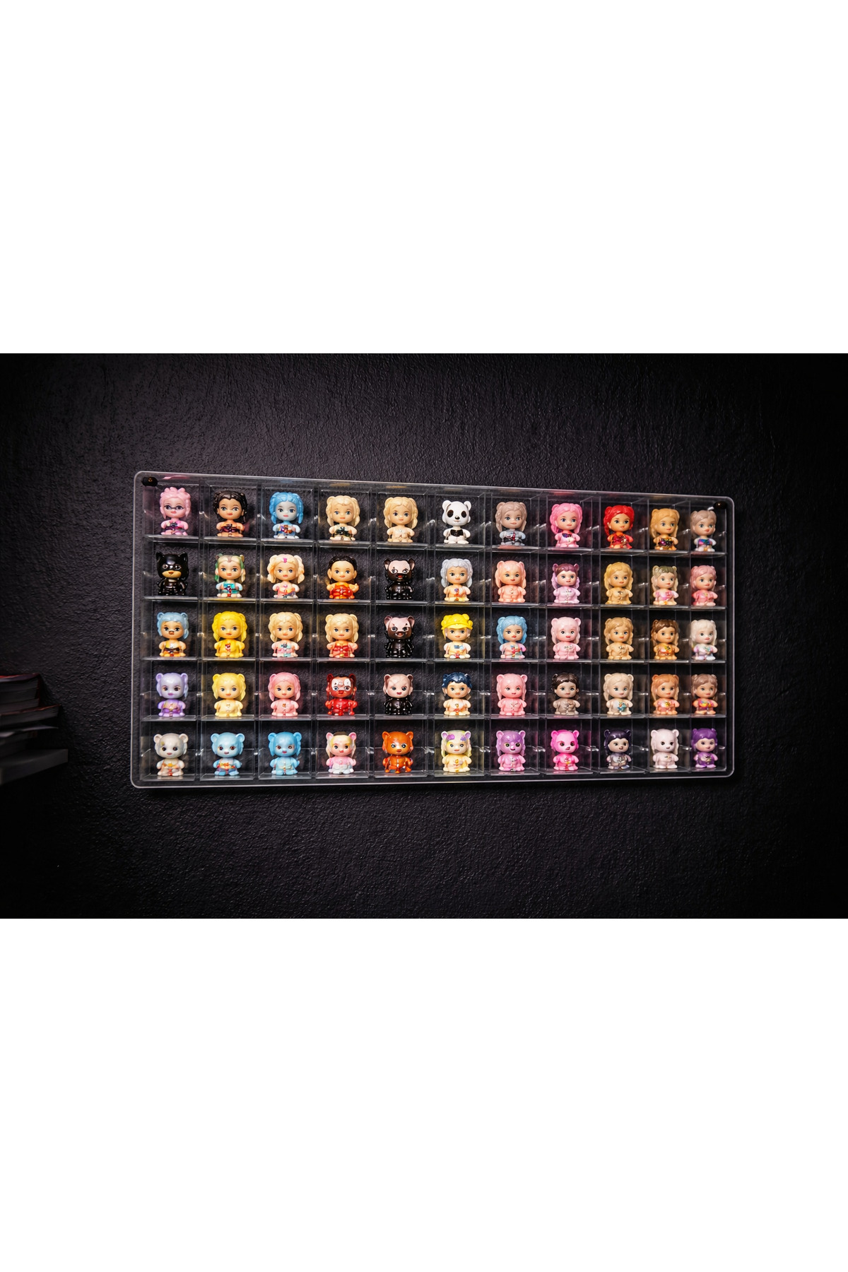 MASTERPOL Kapaklı şeffaf 50li sergileme rafı mini figür miniş yapi taşı lego bricks bloks uyumlu standı fotoğrafı 7 (önizleme)