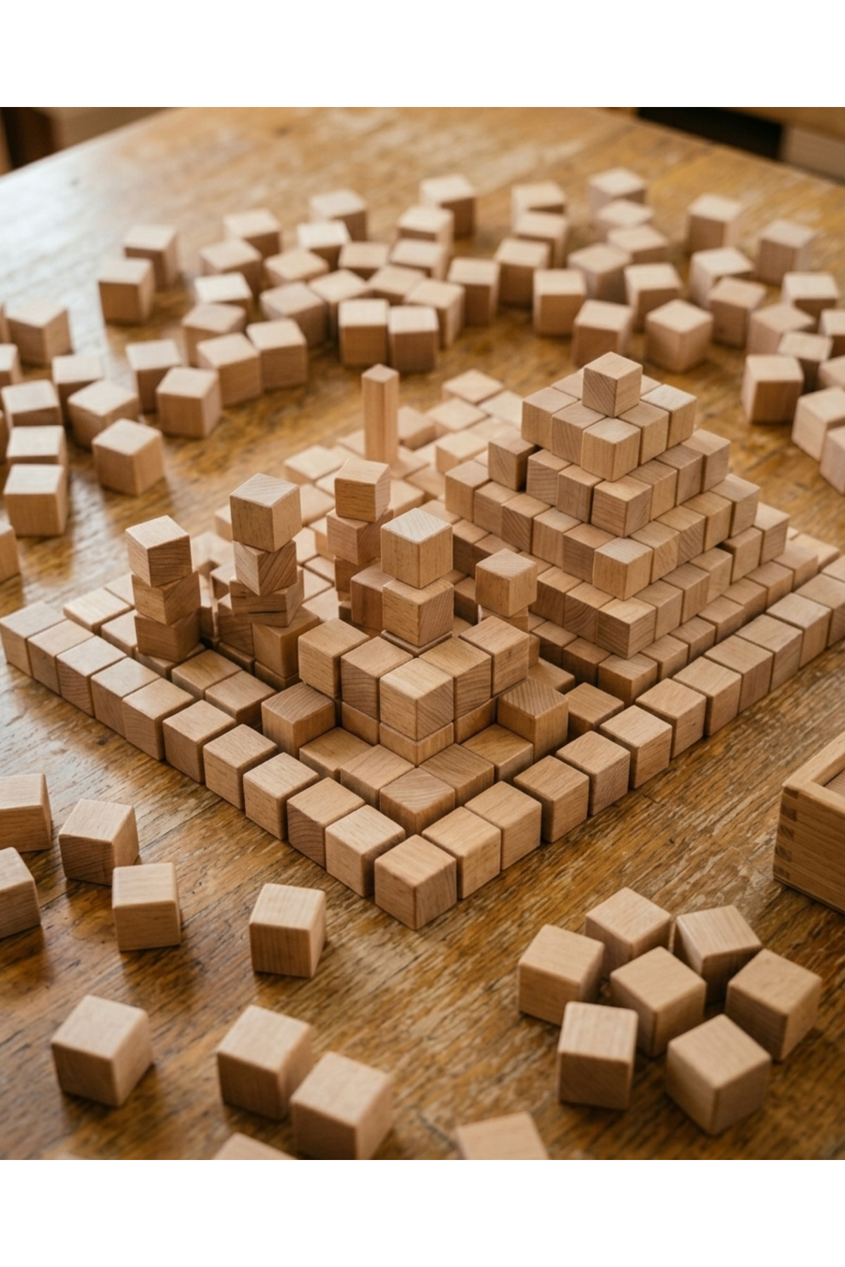 ARTI WOODS Ahşap Küp Bloklar 2 Cm (100 adet) 1.sınıf Kare Doğal Ağaç fotoğrafı 3 (önizleme)