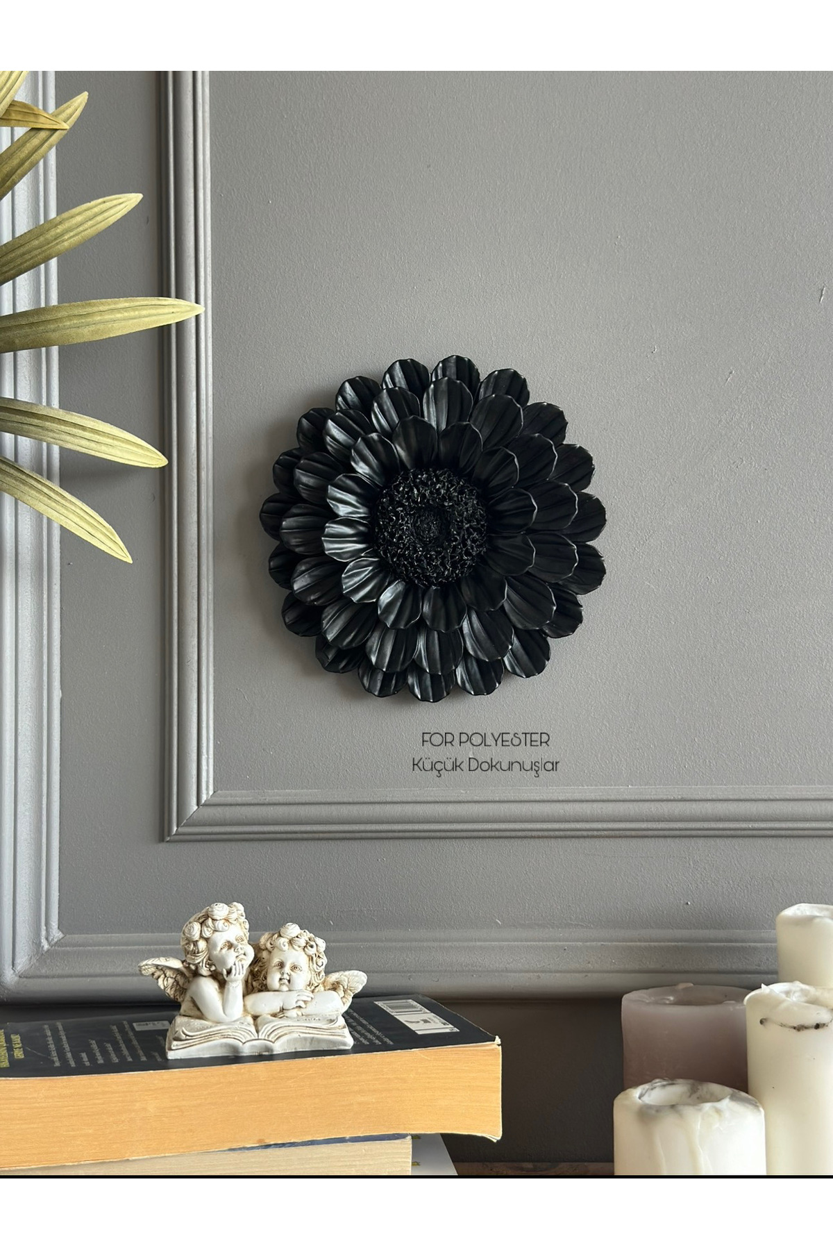 Decorative Dahlia Flower Trinket Table-Table Top Accessory/Wall Combination/Home-Office Decoration