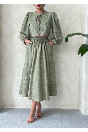 TOPSHOW DESENLİ NAKIŞLI ETEK