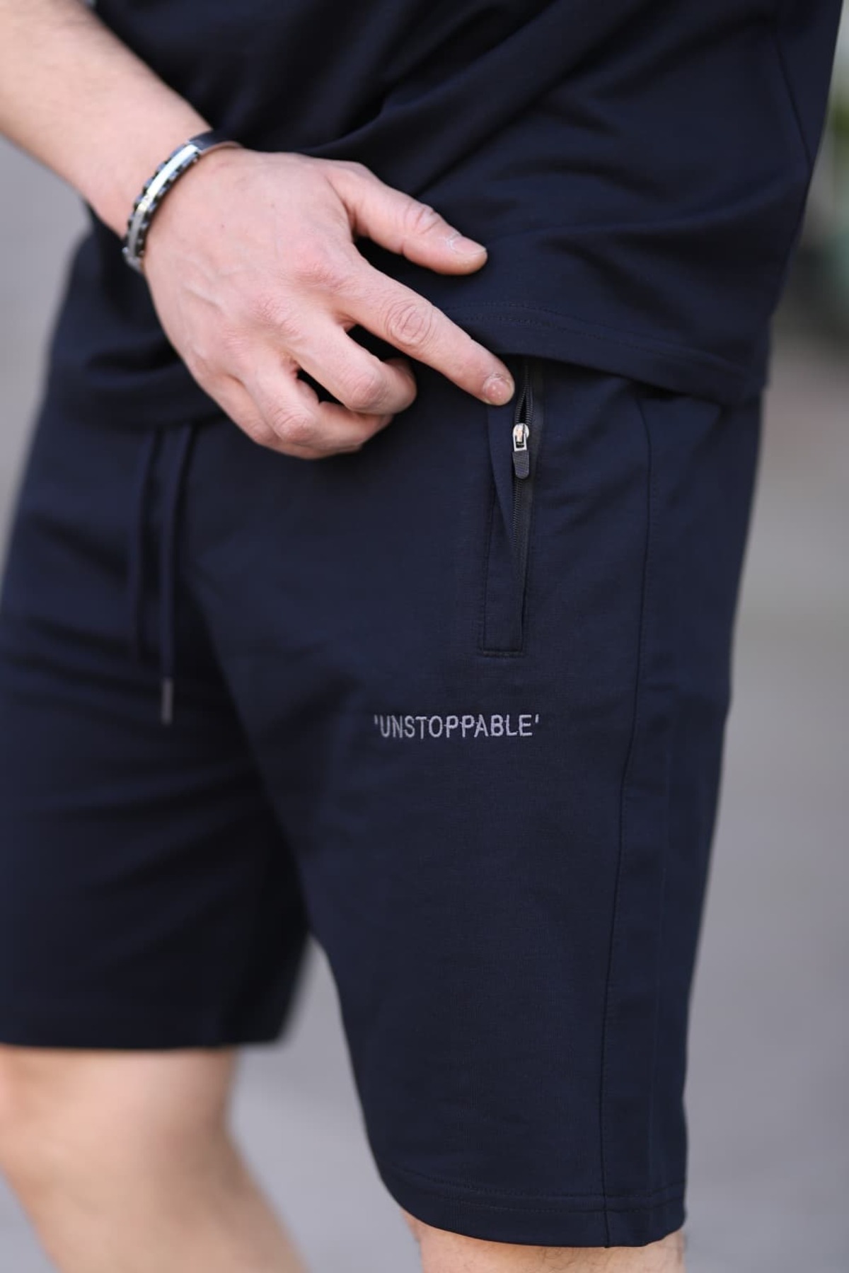 Fors Life Erkek Comfort Fit Rahat Kalıp 2'li Set T-shirt ve Şort Eşofman Takımı görsel 4