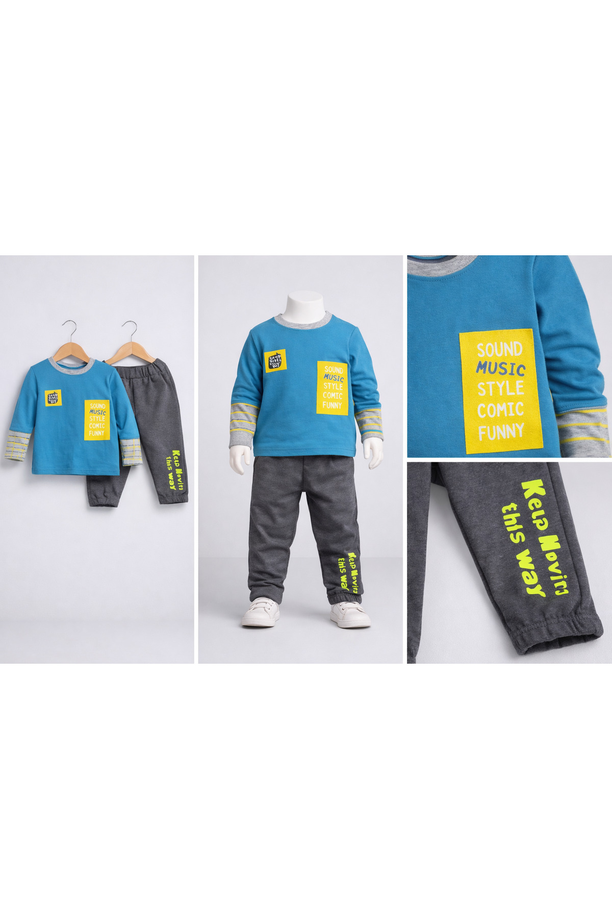 vinezza Baskılı 1. Kalite Pamuklu Erkek Bebek Takımı fotoğrafı 2 (önizleme)