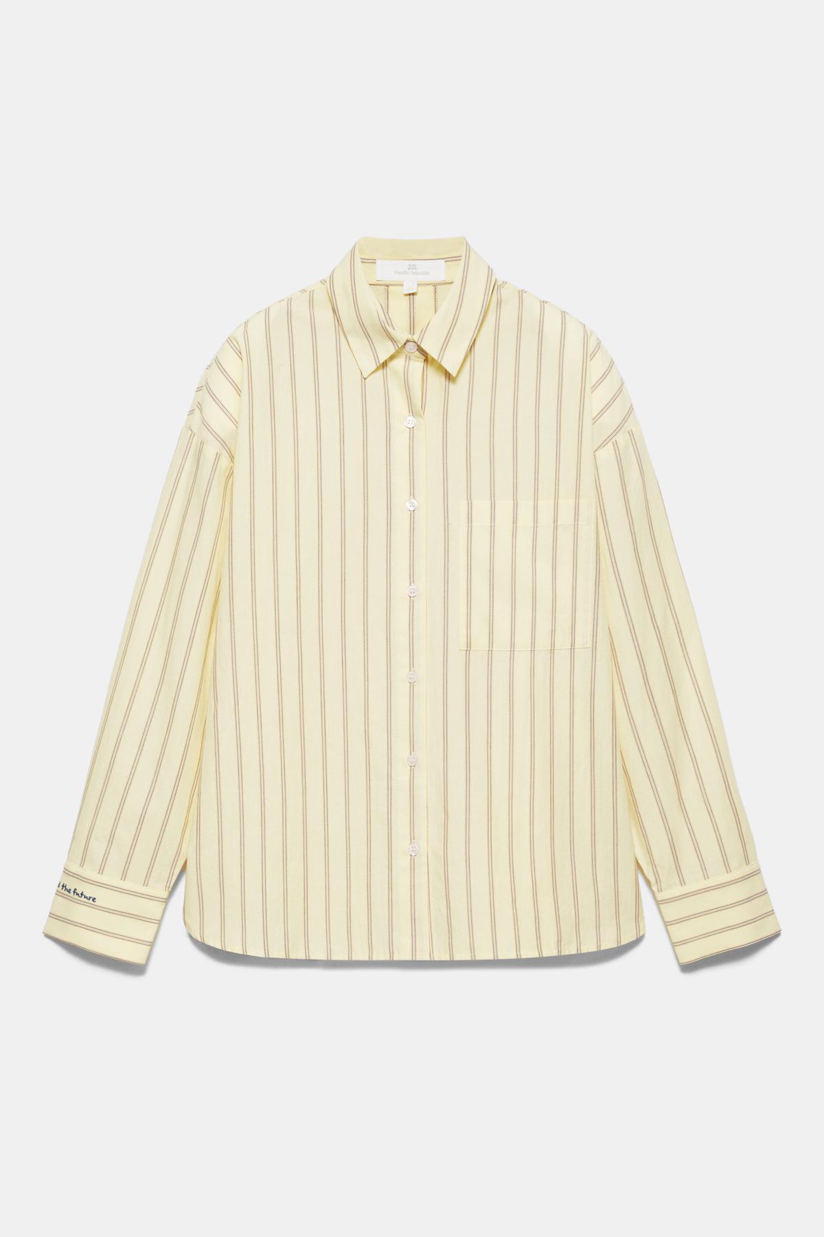 Pull & Bear  Sarı çizgili gömlek - Görsel 8