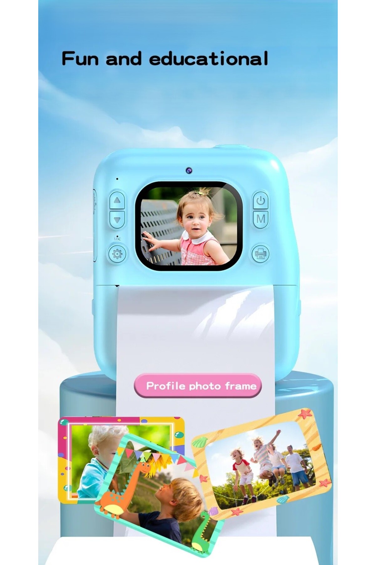 WiderMarkt Anında Baskı Kamera - Printer Kamera / Fotoğraf ve Video Çekme / Eğitici Oyuncak Çocuklar İçin fotoğrafı 2 (önizleme)