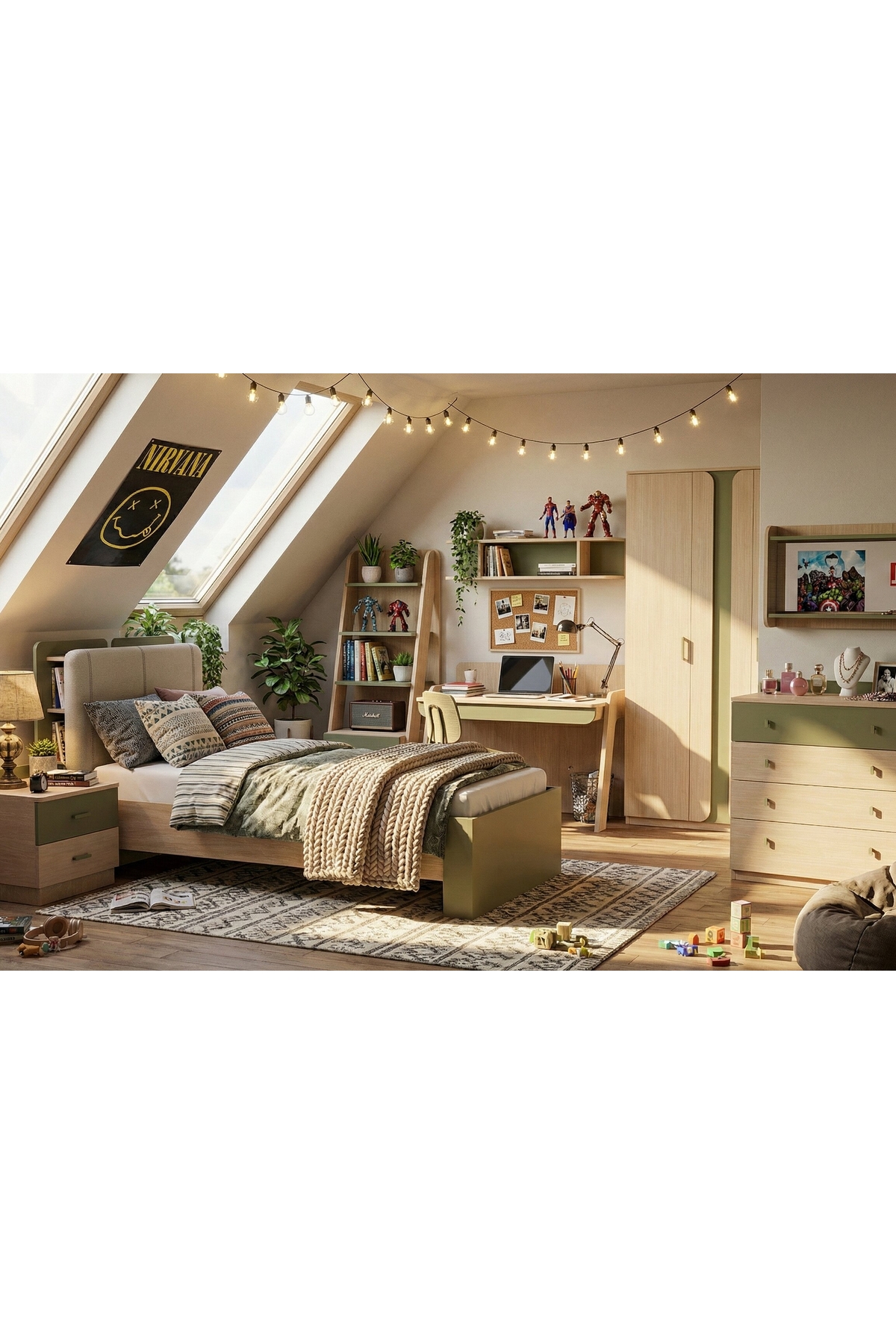 Vivense Oliv Gardırop, 3 Kapaklı fotoğrafı 3 (önizleme)