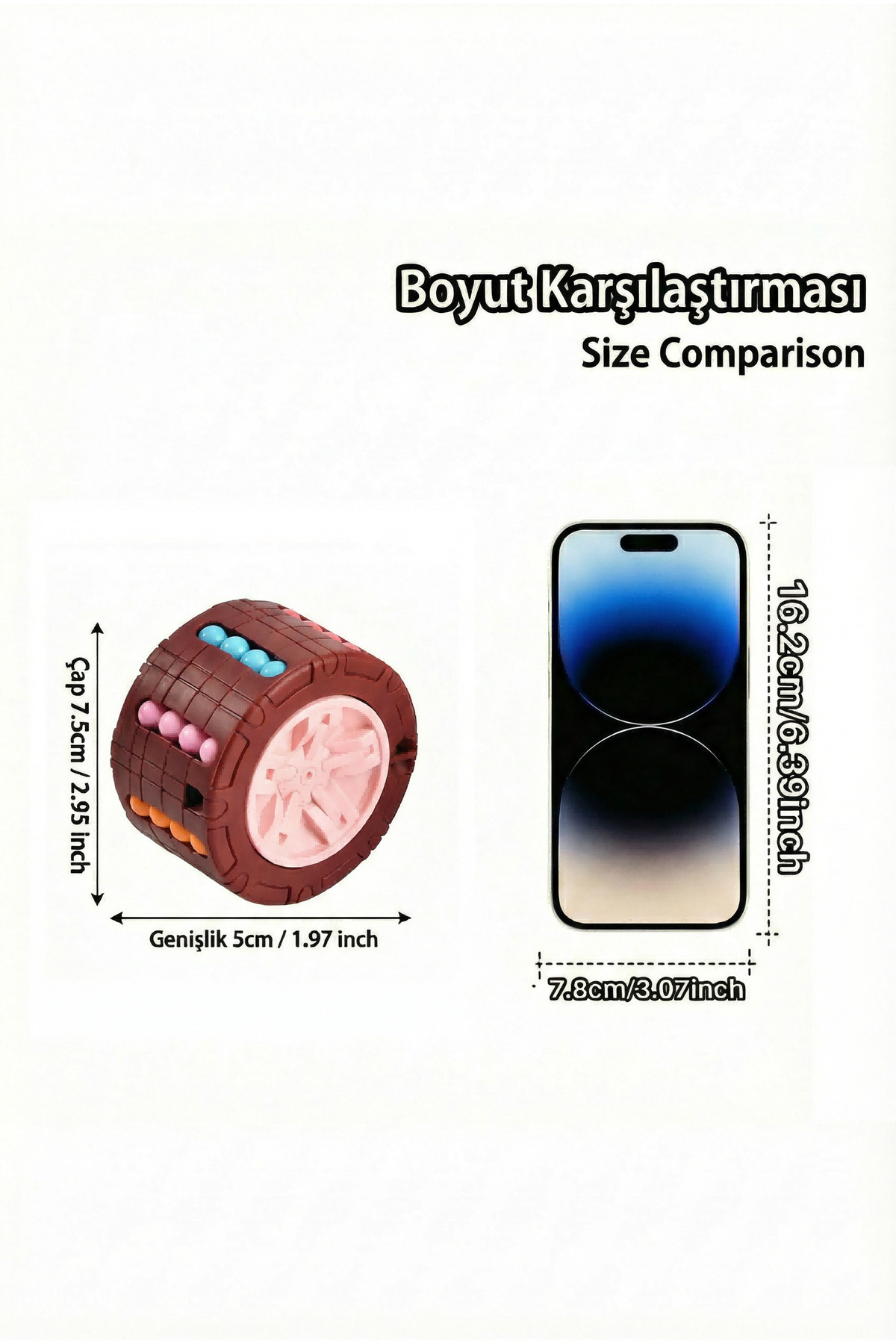 BBSKY Sihirli Fasulye Zeka Oyuncağı Dönen Labirent Puzzle Stres Çarkı Eğitici Parmak Oyuncağı fotoğrafı 3 (önizleme)