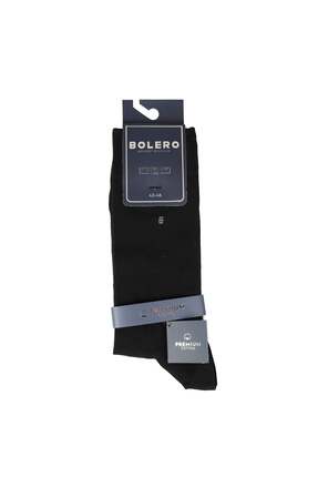 Bolero Erkek Premium Dikişsiz 12'li Pamuk Çorap Kare Siyah