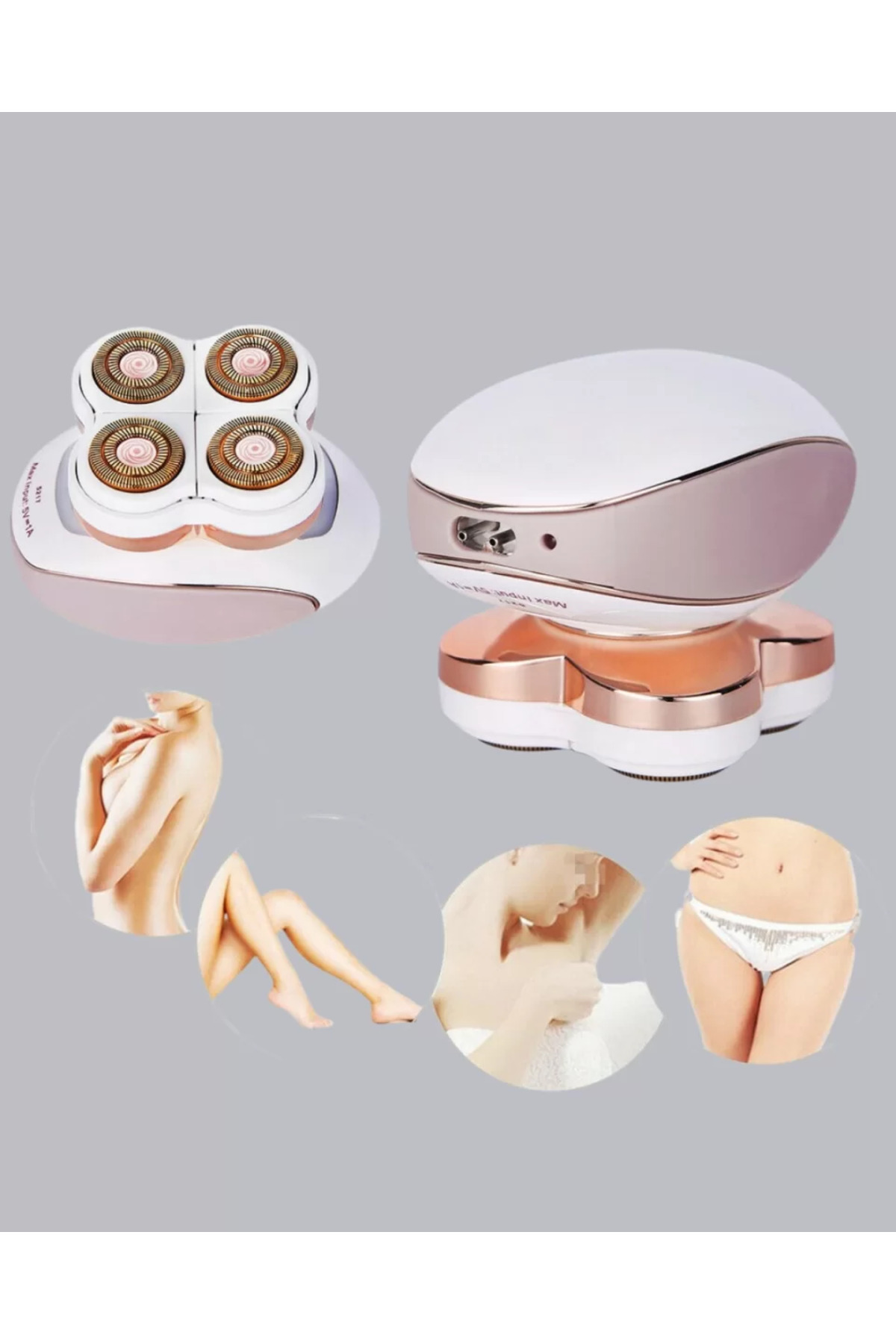  دستگاه اصلاح موهای زائد بدن بدون درد، اصلاح صاف چهار سر، وارداتی — DRBRPS-DRBTK-UCZZZS908EPILATION  — تصویر 5 از 5