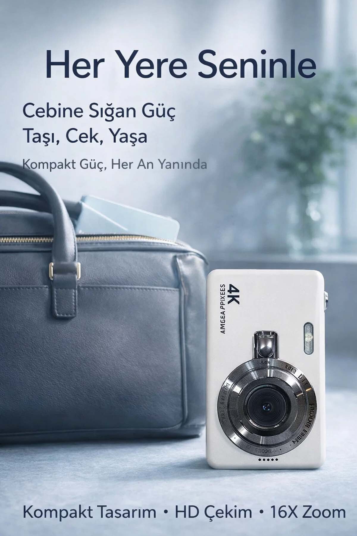 FaroxTech Cebinize Sığan Güç: Taşınabilir 4K Retro Dijital Fotoğraf Makinesi - 16X Zoom