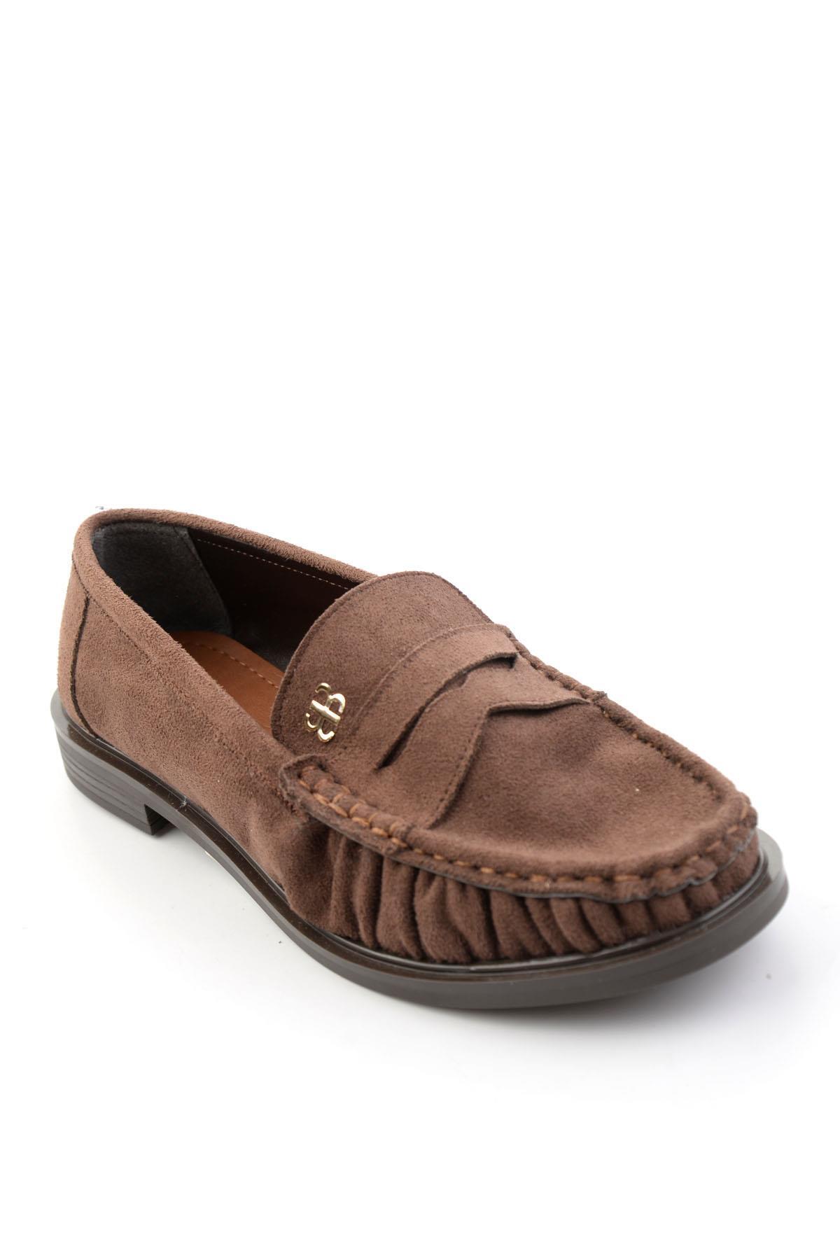 Bambi Kahve Kadın Loafer Ayakkabı K01503728372 görsel 3