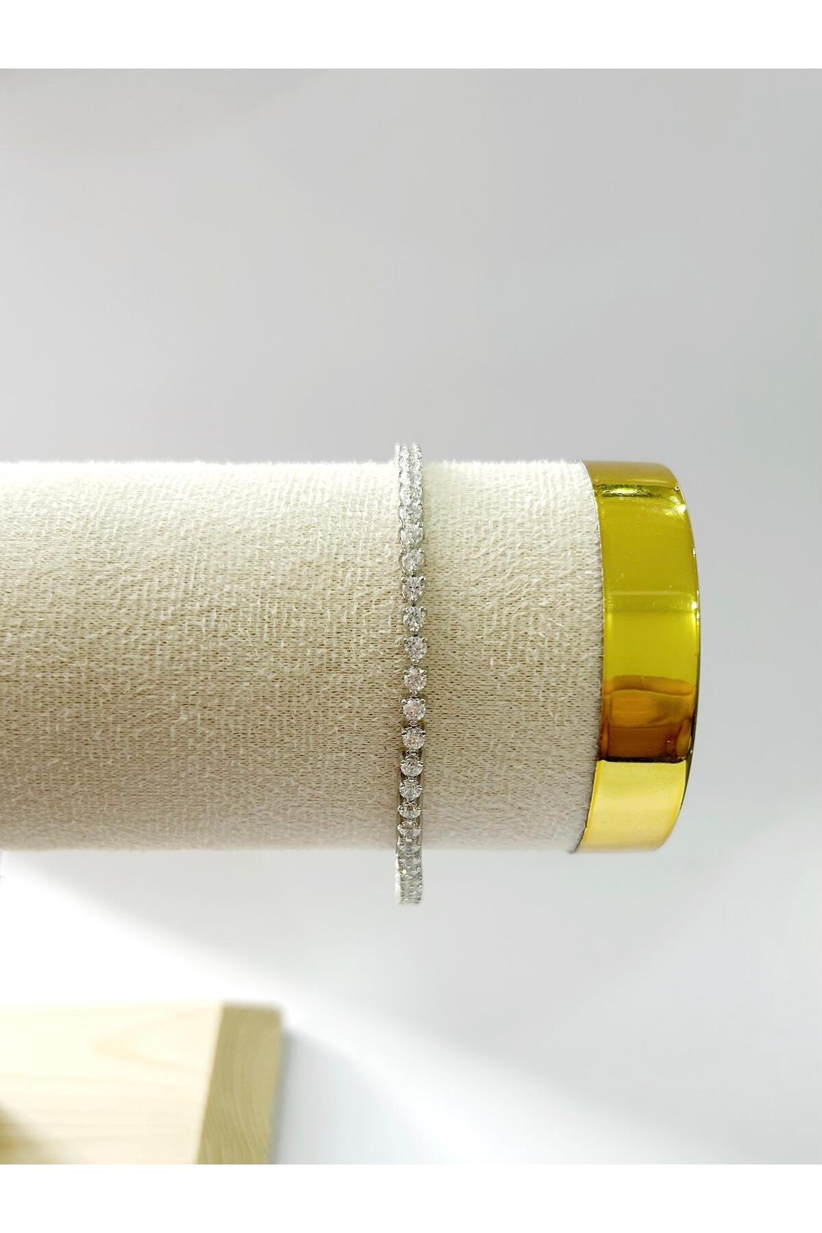 MKH Suyolu Gümüş Bileklik / Hediye Bileklik / 3.5 mm - 4