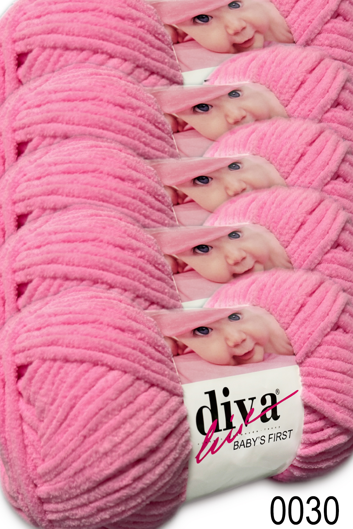 Babys First Velvet Yarn (5x100gr.) - 0030 - Pink