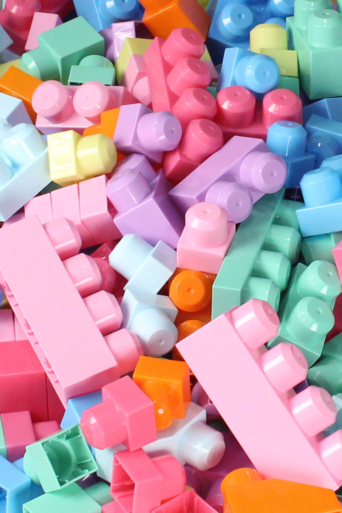 Asya Oyuncak Play Blox Yapı Oyuncakları 3035 Pastel Renkler Mega Blok Tren Seti 266 Parça Çantalı fotoğrafı 5 (önizleme)