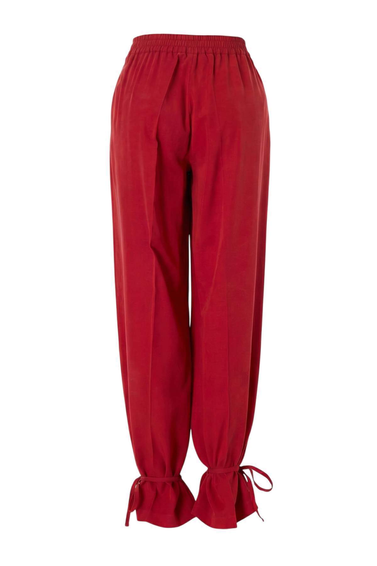 Trendyolmilla  Trendyol Studio Keten Görünümlü Kırmızı Pantolon TWOSS26PL00111 - Görsel 5