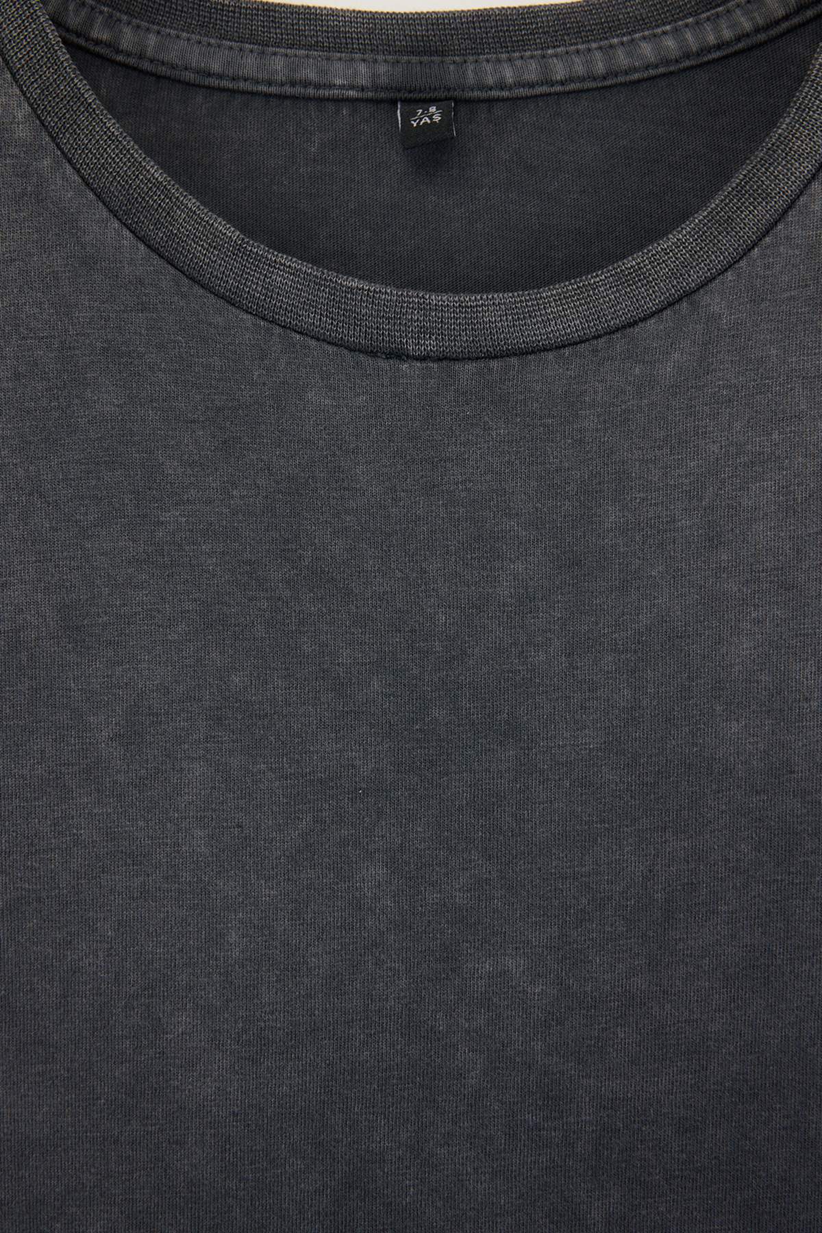 Trendyolmilla  Antrasit Düz Örme Erkek Çocuk Asit Yıkamalı Alt - Üst Takım TKDSS26AU00011 - Görsel 5