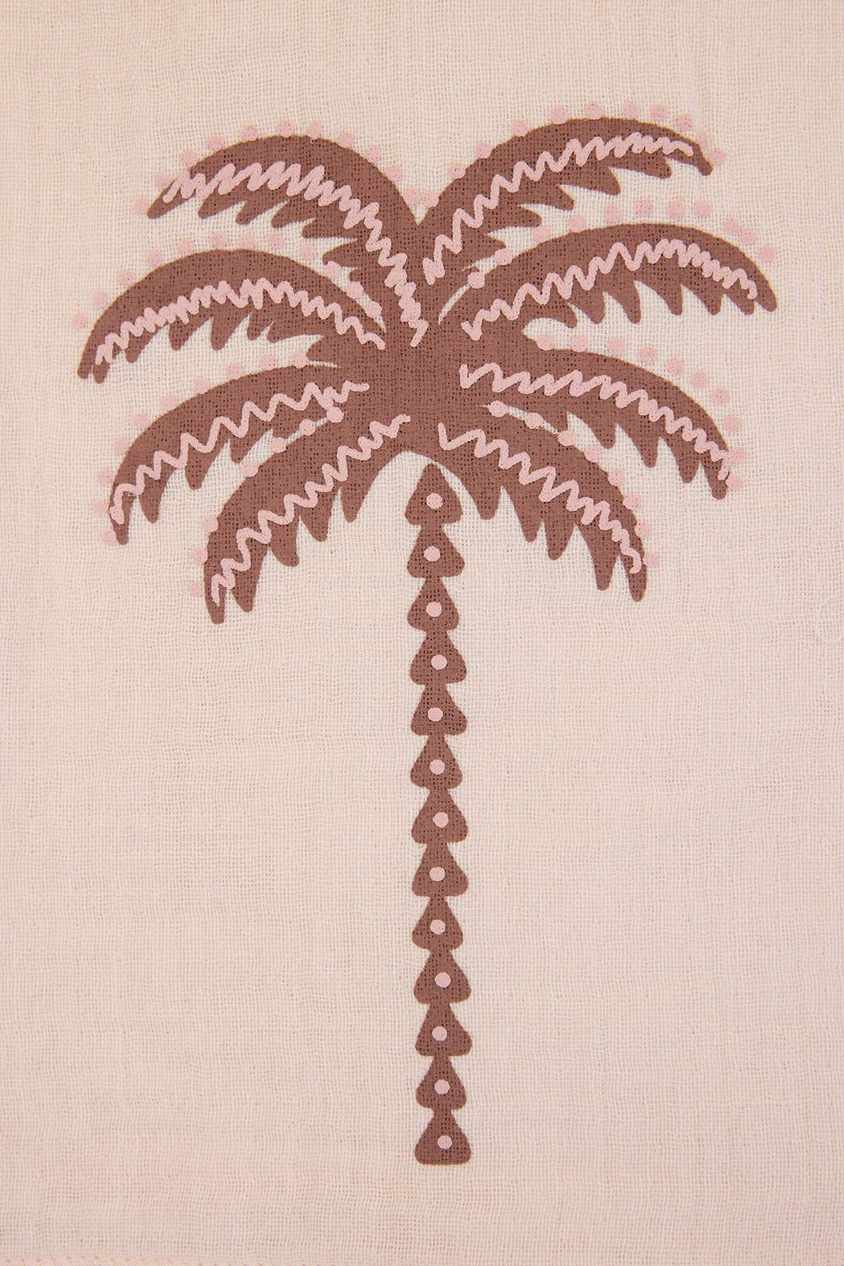 Trendyolmilla  Pudra Nakışlı / İşlemeli Örme Kız Çocuk Müslin Alt - Üst Takım TKDSS26AU00087 - Görsel 4