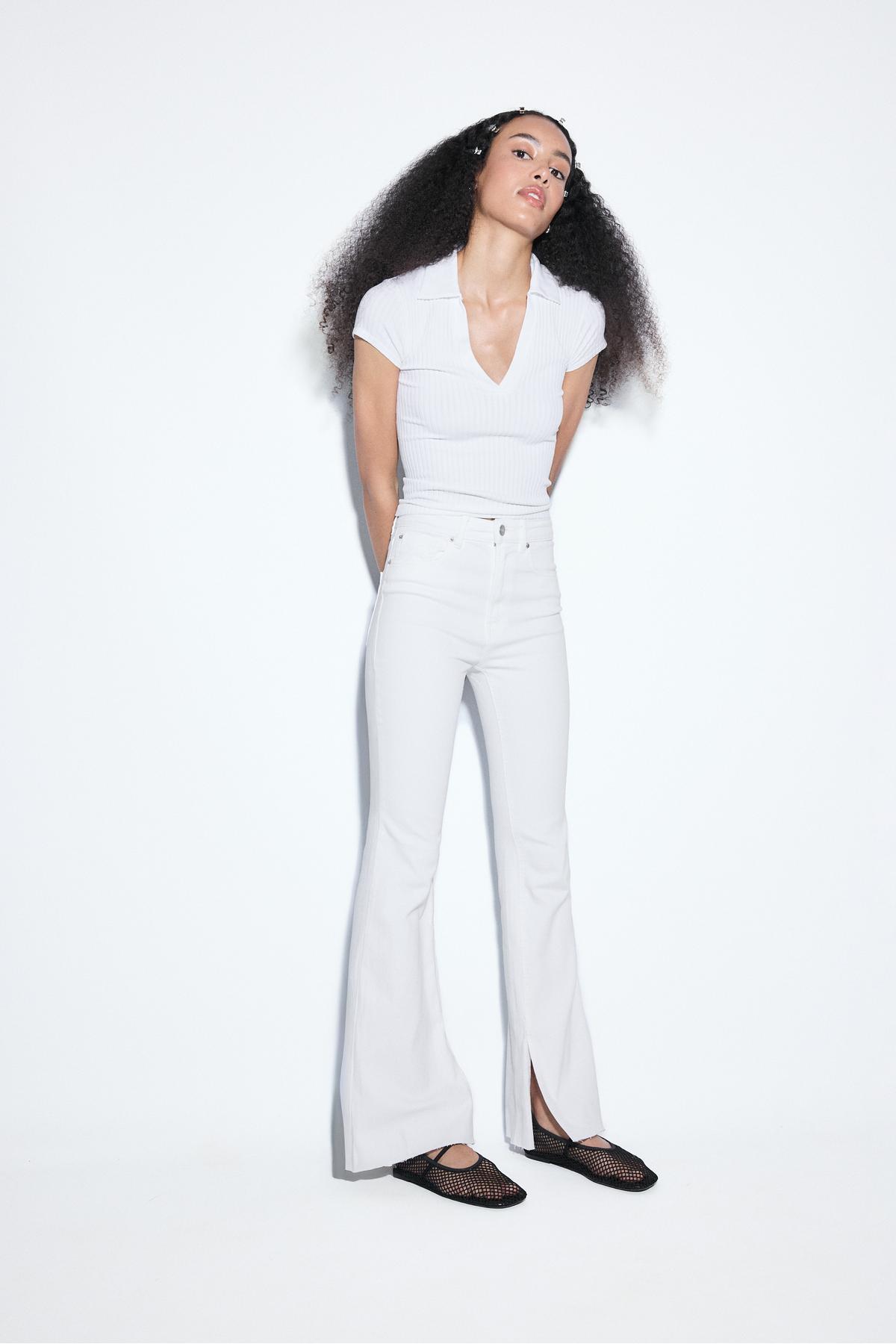 Stradivarius  Ispanyol Paça Slim Fit Jean - Görsel 2