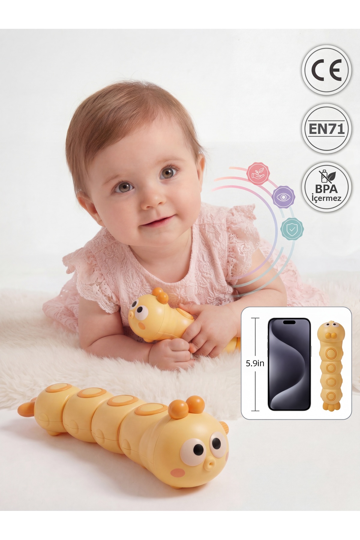 Caterpillar Party Toy Set, Wind-up Sensory Toys, Parent-Child Interactive Gifts