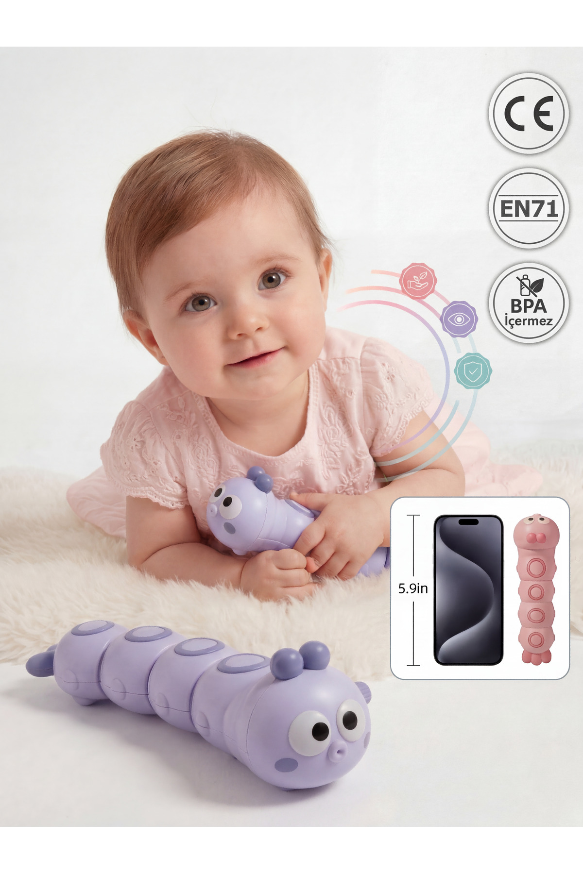 Caterpillar Party Toy Set, Wind-up Sensory Toys, Parent-Child Interactive Gifts