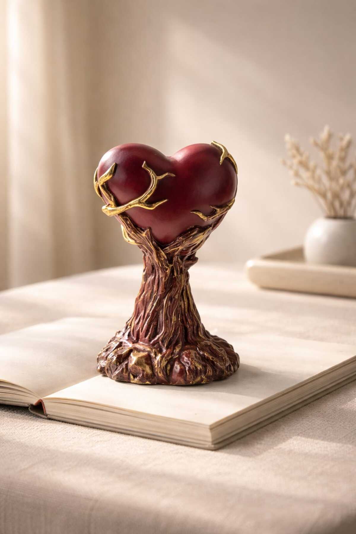 Ivy and Prickly Heart Tree Custom Design Candle with Gold and Silver Foil Scented Natural Soy CANDLE
